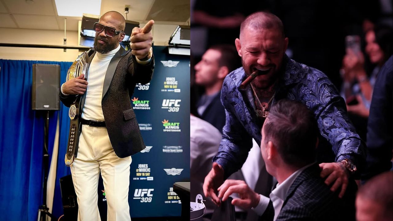 Jon Jones (L), Conor McGregor (R)