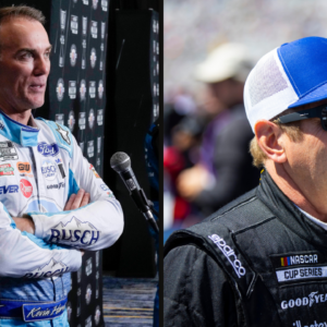 Kevin Harvick (L) and Greg Biffle (R)