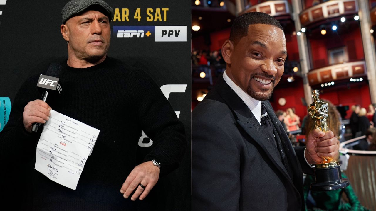 Joe Rogan (L), Will Smith (R)