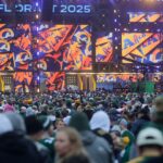 The second day of the NFL Draft presented by Bud Light at the Draft Theater Friday, April 25, 2025, outside of Lambeau Field in Green Bay, Wisconsin.