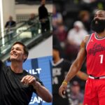 Tom Brady (L), James Harden (R)
