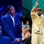 Kevin Garnett and Paul Pierce(L), Carmelo Anthony(R)