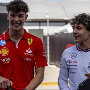 Austin - 19-10-2024, Circuit of the Americas, Andrea Kimi Antonelli and Oliver Bearman at the Formula 1 United States of America Grand Prix 2024 Saturday Formula 1 United States of America Grand Prix 2024