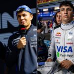 Carlos Sainz and Alex Albon (L), Isack Hadjar (R)