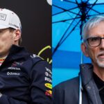 Max Verstappen (L) and Damon Hill (R)