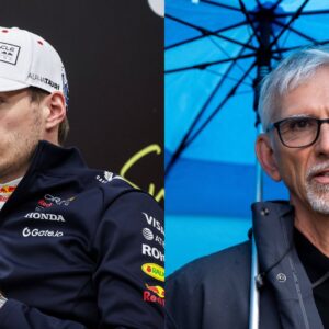 Max Verstappen (L) and Damon Hill (R)