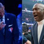 Reggie Miller (L), Michael Jordan (R)