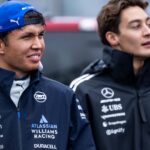 Alexander Albon (Atlassian Williams Racing, 23), George Russell (Mercedes-AMG Petronas F1 Team, 63) bei der Fahrerparade, AUS, Formel 1 Weltmeisterschaft, Luis Vuitton Grand Prix von Australien, Albert Park Circuit Melbourne, Rennen, Saison 2025, 16.03.2025