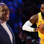Magic Johnson (L), LeBron James (R)
