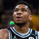 Milwaukee Bucks forward Giannis Antetokounmpo (34) in the first half against the Indiana Pacers at Gainbridge Fieldhouse