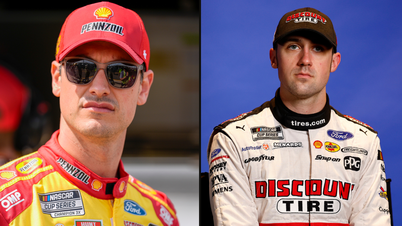 Joey Logano (L) and Austin Cindric (R).