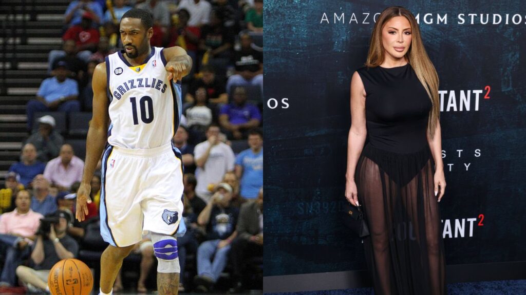 Gilbert Arenas (L), Larsa Pippen (R)