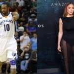 Gilbert Arenas (L), Larsa Pippen (R)