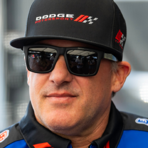 Mar 21, 2025; Chandler, AZ, USA; NHRA top fuel driver Tony Stewart during qualifying for the Arizona Nationals at Firebird Motorsports Park. Mandatory Credit: Mark J. Rebilas-Imagn Images
