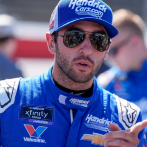 Hendrick Cars driver Chase Elliott on pit road during the Great Clips 200 at Darlington Raceway.