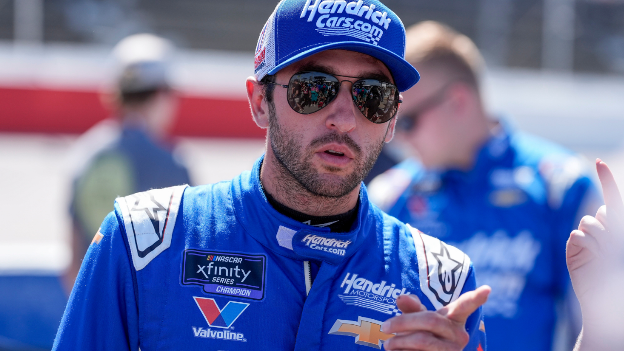 Hendrick Cars driver Chase Elliott on pit road during the Great Clips 200 at Darlington Raceway.