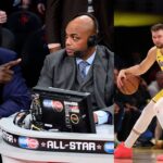 Shaquille O'Neal and Charles Barkley (L), Luka Doncic and Jaden McDaniels (R)