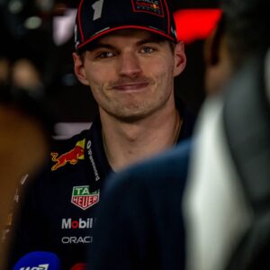 SAKHIR, BAHRAIN: Max Verstappen, racing for the Red Bull Racing team during the 2025 Formula 1 Bahrain Grand Prix at the Bahrain International Circuit in Sakhir, Bahrain