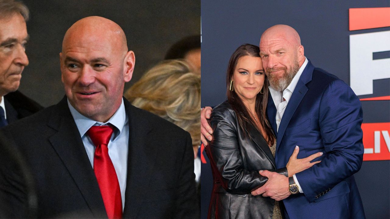 Dana White (L), Triple H (R)
