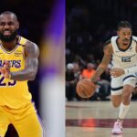 LeBron James (L), Ja Morant (R)