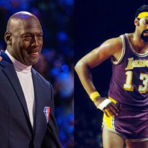 Michael Jordan (L) and Wilt Chamberlain (R)