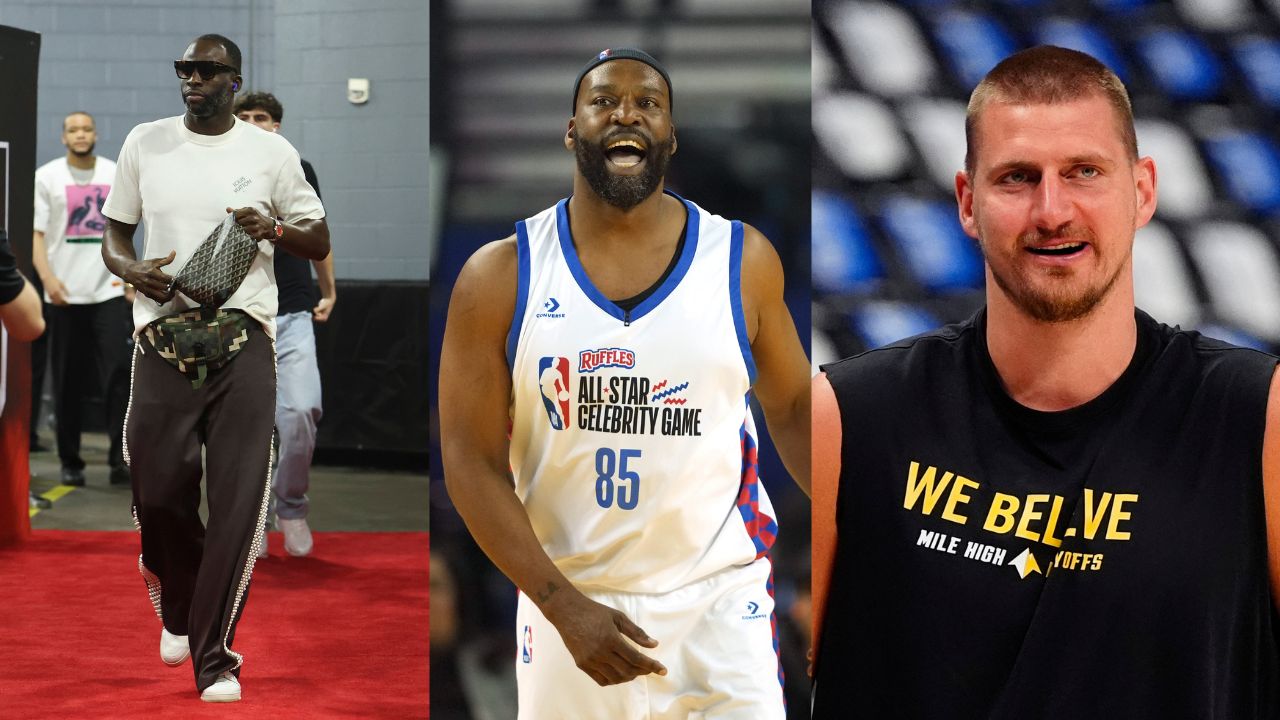 Draymond Green (L), Baron Davis (C), Nikola Jokic (R)