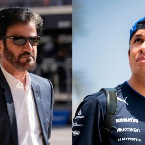 Mohammed Ben Sulayem (L) and Alex Albon (R)