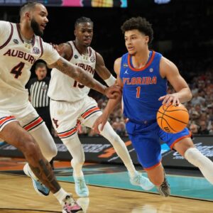 Walter Clayton Jr. NCAA Basketball: Final Four National Semifinal-Florida at Auburn