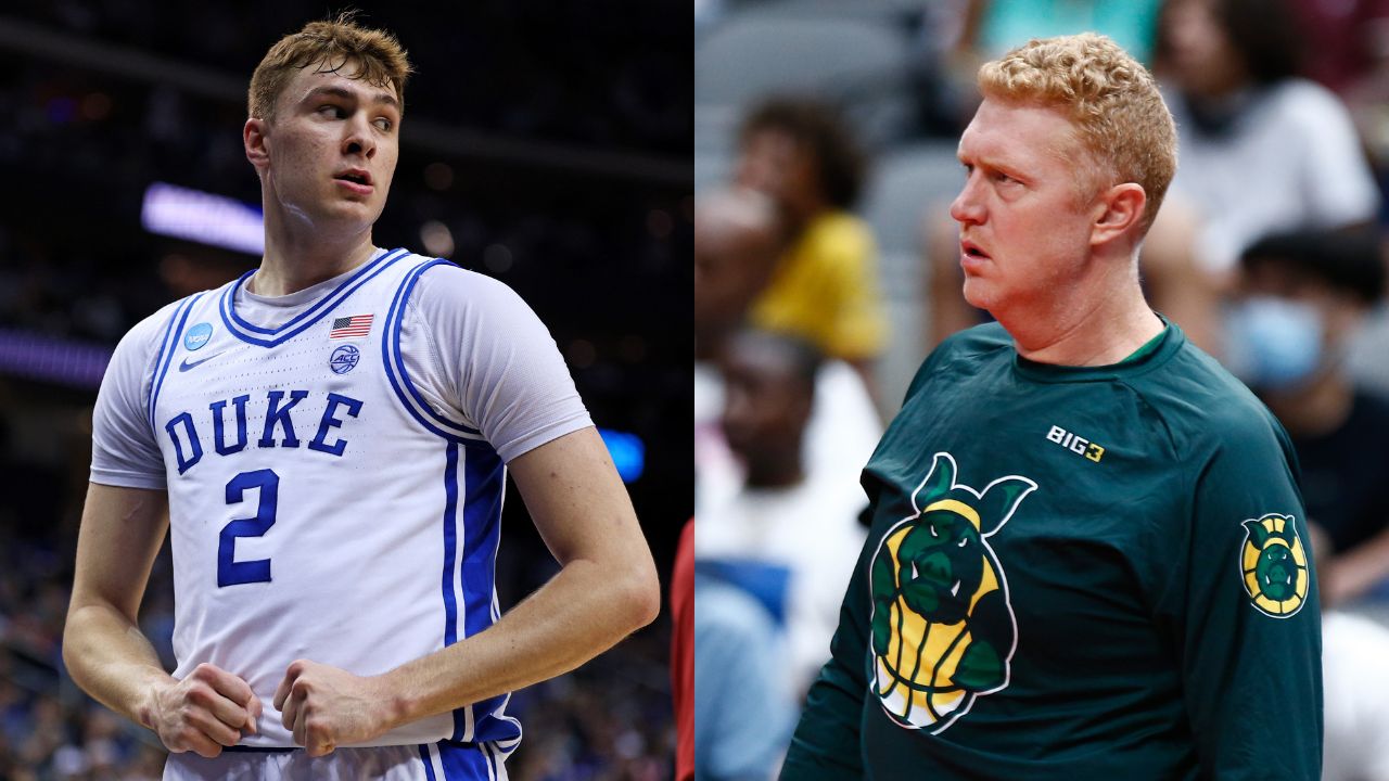 Cooper Flagg (L), Brian Scalabrine (R)