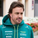 Fernando Alonso of Spain and Aston Martin Aramco F1 Team walks on the paddock during day one of the F1 Testing at Bahrain on February 26, 2025