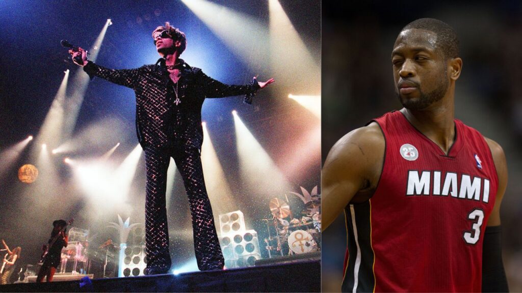 The Artist Formerly Known as Prince (L) and Dwyane Wade (R)