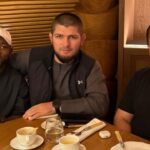 Khabib Nurmagomedov (C), Javier Mendez (R)