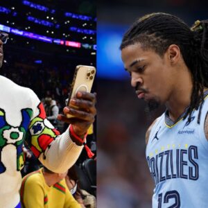 Shannon Sharpe (L), Ja Morant (R)