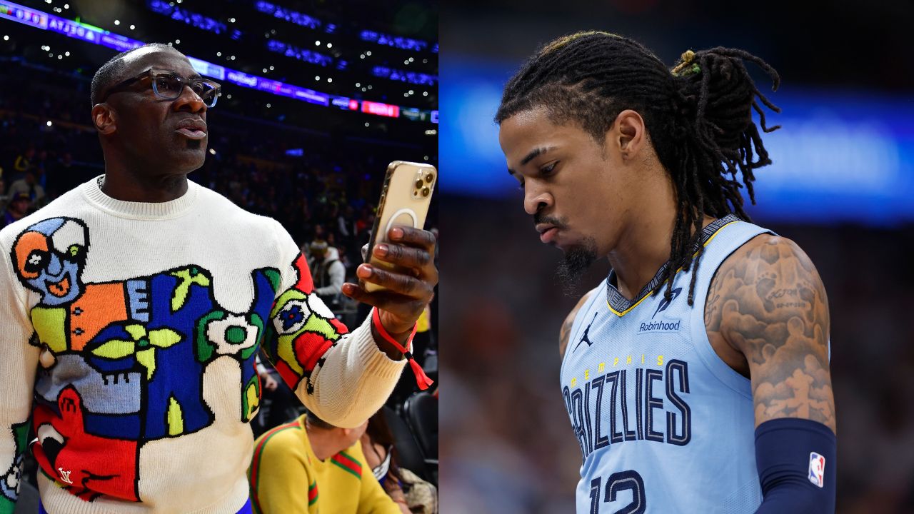 Shannon Sharpe (L), Ja Morant (R)