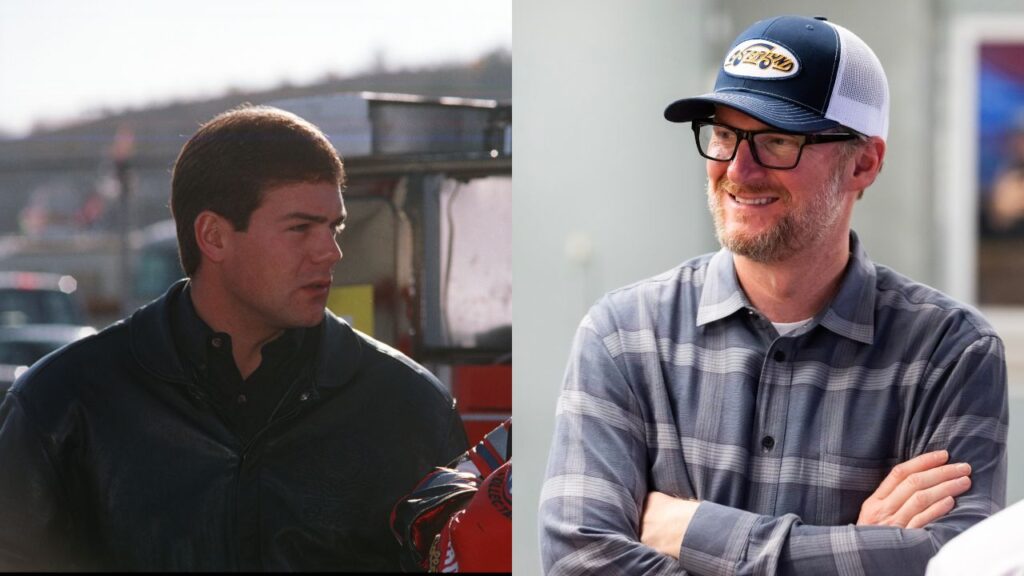 Steve Park (L) and Dale Earnhardt Jr. (R)