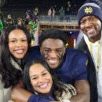 Ryan Clark with his family at Notre Dame University.