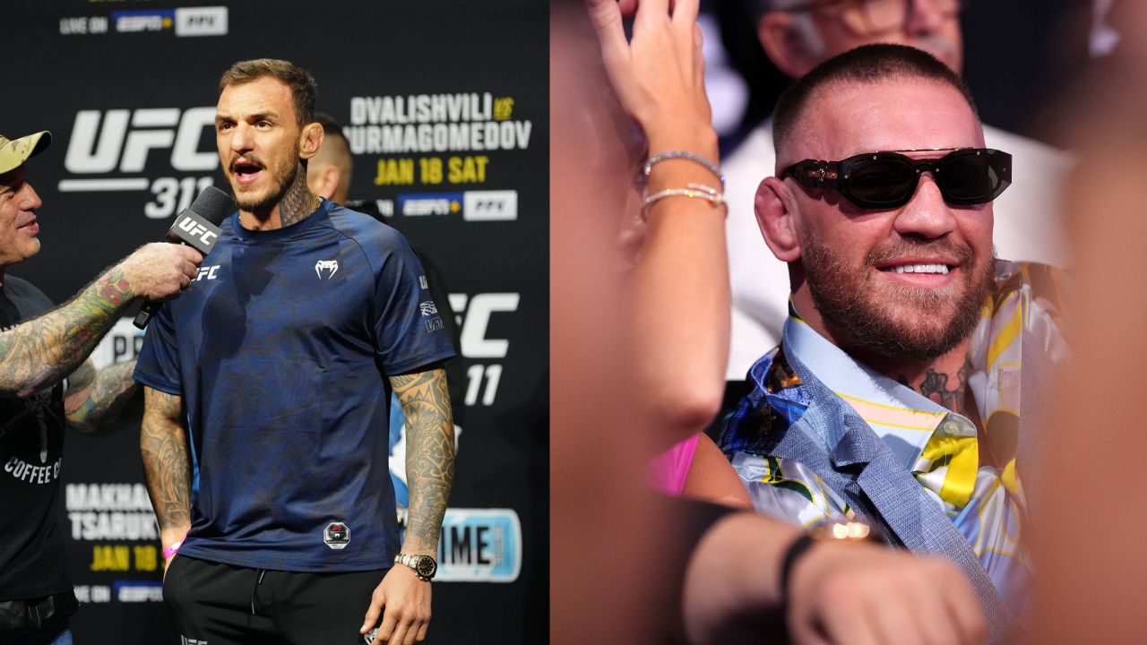 Renato Moicano (L), Conor McGregor (R)