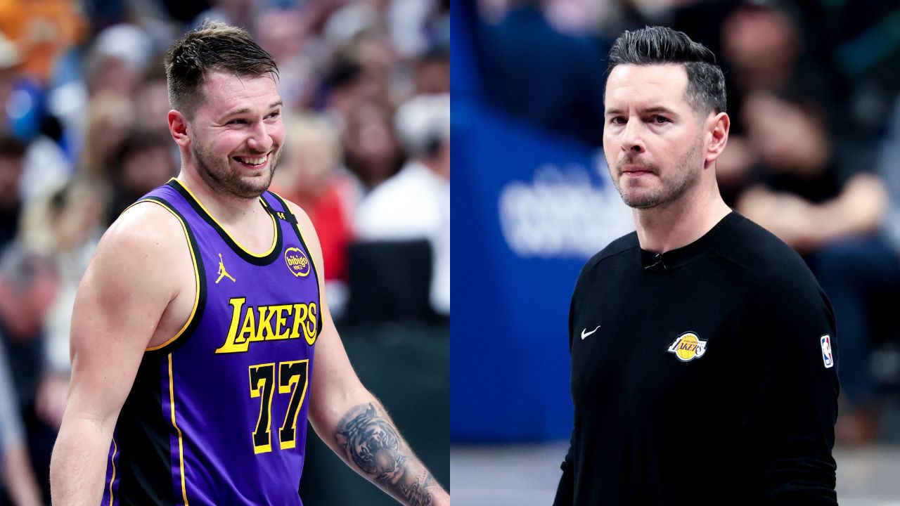 Luka Doncic( L), JJ Redick (R)