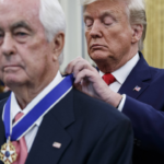 October 24, 2019, Washington, District of Columbia, USA: US President Donald J. Trump (R) awards the Presidential Medal of Freedom to American racing magnate Roger Penske (L) during a ceremony in the Oval Office of the White House in Washington, DC, USA, 24 October 2019. Credit: Pool via CNP Washington USA - ZUMAs152 20191024_zaa_s152_029 Copyright: xShawnxThewx