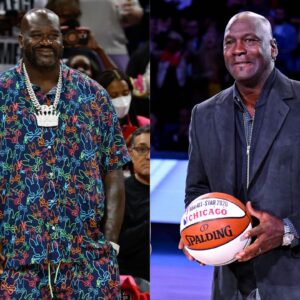 (L) Shaquille O'Neal (R) Michael Jordan