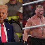 Donald Trump (L), Brock Lesnar (R)