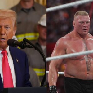 Donald Trump (L), Brock Lesnar (R)