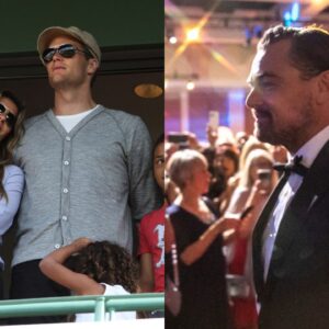 Gisele Bündchen, Tom Brady and Leonardo DiCaprio