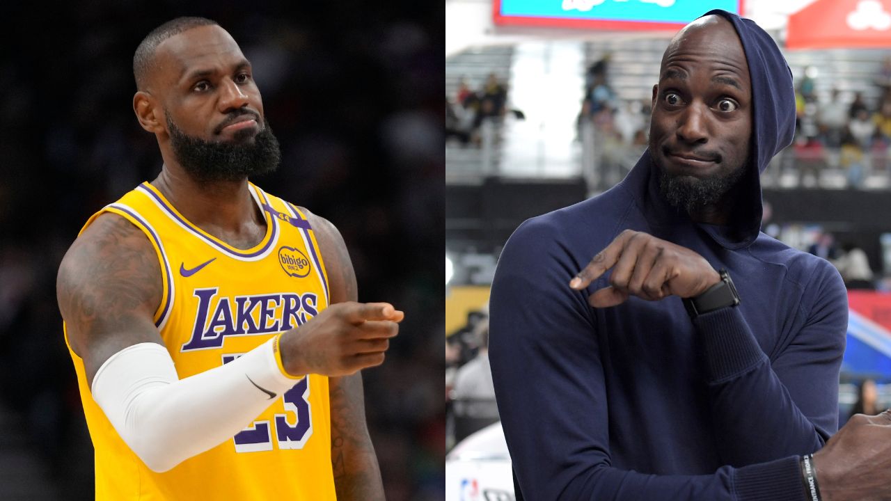 LeBron James (L), Kevin Garnett (R)