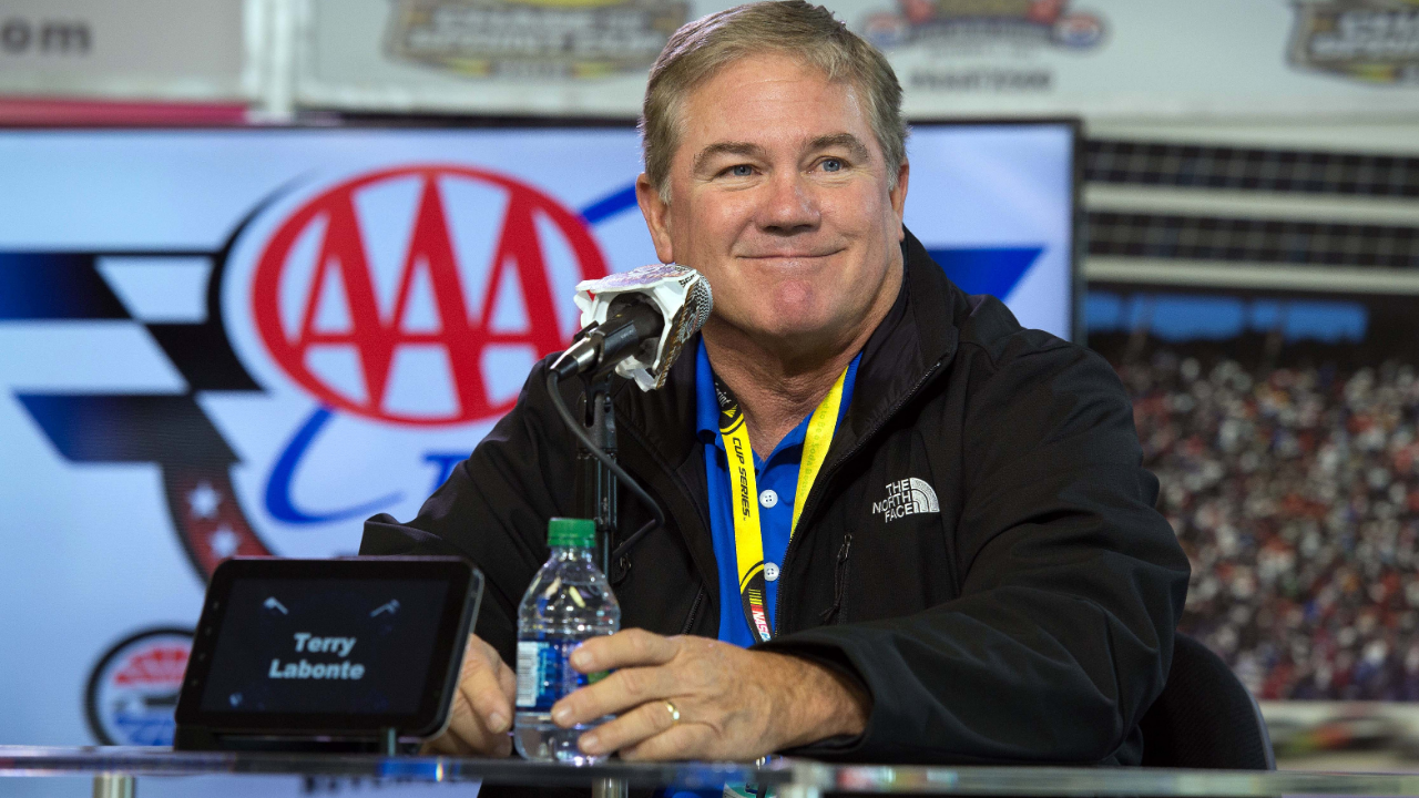 Nov 8, 2015; Fort Worth, TX, USA; Former driver Terry Labonte is interviewed before the AAA Texas 500 at Texas Motor Speedway. Mandatory Credit: Jerome Miron-Imagn Images