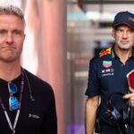 Ralf Schumacher (L) and Adrian Newey (R)