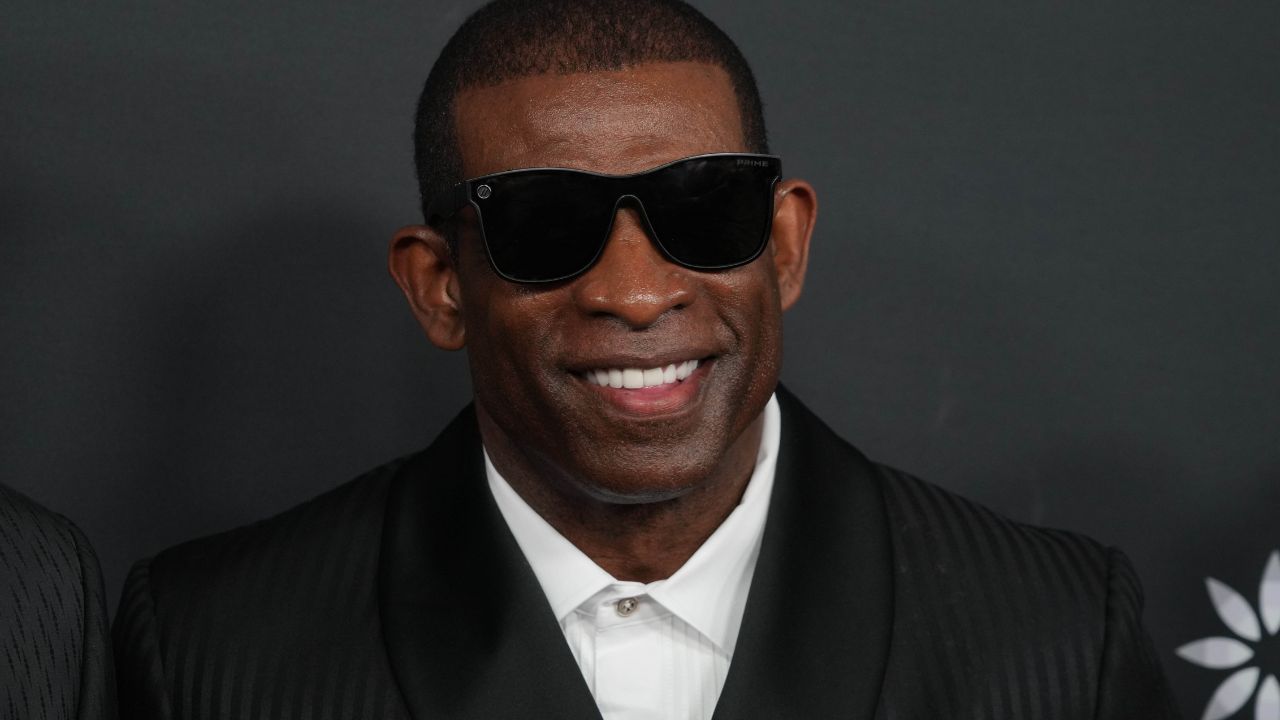 Deion Sanders on the red carpet before Super Bowl LIX NFL Honors at Saenger Theatre.