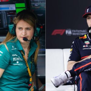 Bernie Collins (L) and Max Verstappen (R)
