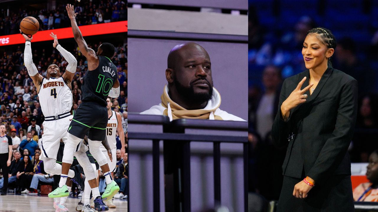 Russell Westbrook (L), Shaquille O'Neal (C), Candace Parker (R)