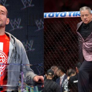 CM Punk (L), Bruce Buffer (R)